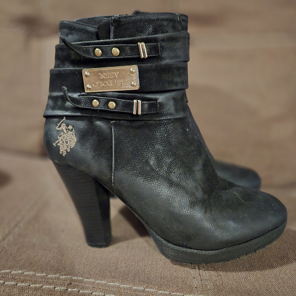 Polo by Ralph Lauren Black Heeled Boots